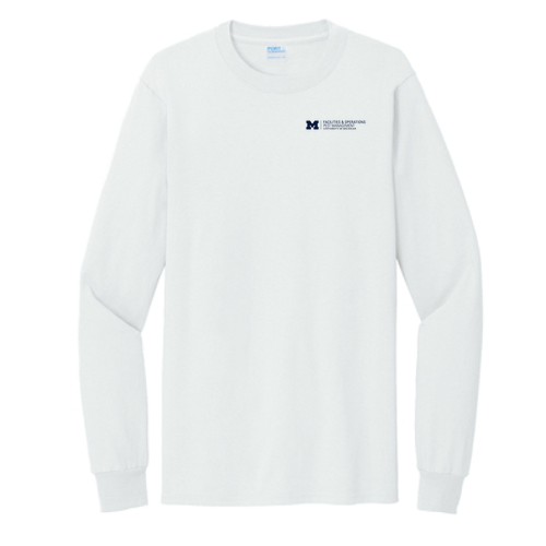 Port and Company Tall Long Sleeve Essential T-Shirt -- White, $15