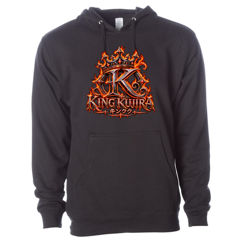 King Kujira (Red) Hooded Sweatshirt -- Black