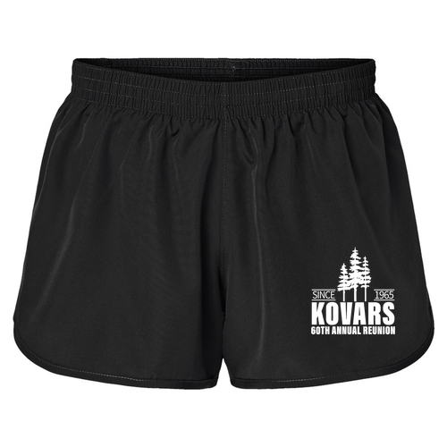 Black Ladies Wayfarer Short -- White Print