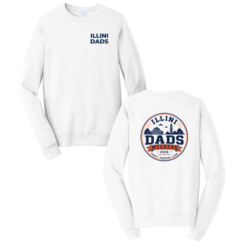 Illini Dads Crewneck Sweatshirt -- White