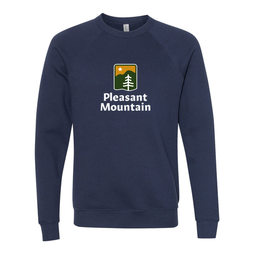 Pleasant Mountain Logo 1 Full color -- Crewneck Sweatshirt Navy