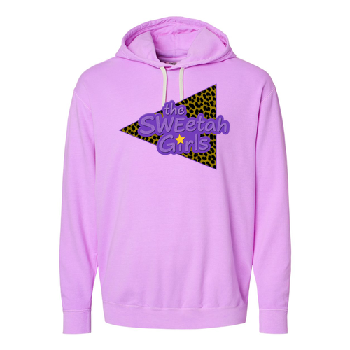 Comfort Colors Lightweight Adult Ringspun Hooded Sweatshirt -- Neon Violet