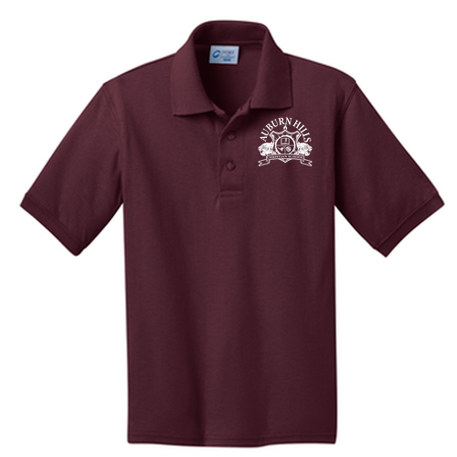 Port and Company Youth Core Blend Jersey Knit Polo -- Athletic Maroon