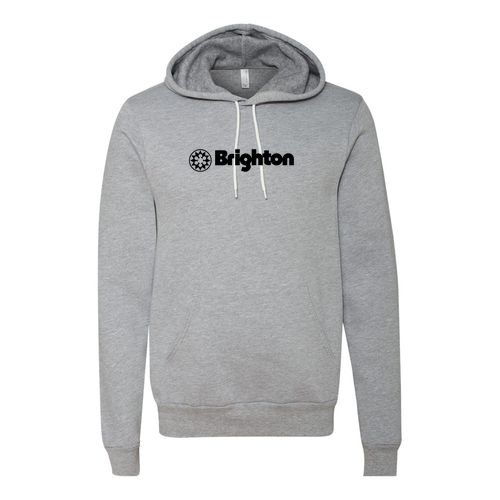 Brighton Logo 1 black Ink -- Hooded Sweatshirt Athletic Heather