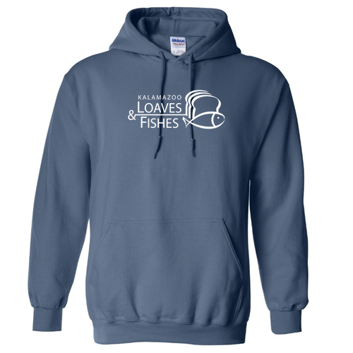 Gildan Heavy Blend Hooded Sweatshirt -- Indigo Blue