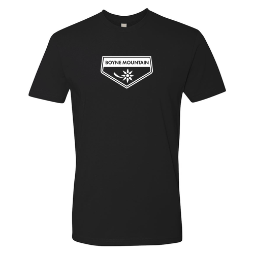Boyne Mountain Logo 1 White Ink -- Short sleeve Black