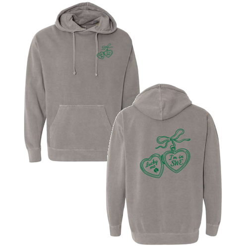 Comfort Colors Unisex Garment-Dyed Hooded Sweatshirt -- Grey Locket Design