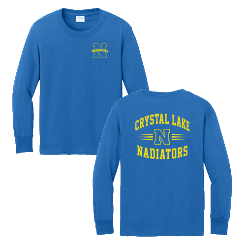 Port and Company Youth Long Sleeve 100% Cotton T-Shirt -- Royal