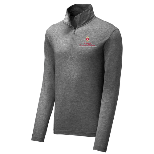 Sport-Tek PosiCharge Tri-Blend Wicking 1/4-Zip Pullover -- Dark Grey Heather