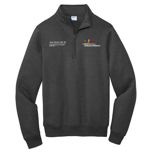 Port and Company Core Fleece Quarter-Zip Pullover Sweatshirt -- Dark Heather Grey