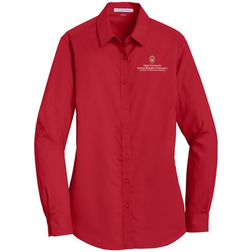 Port Authority Ladies SuperPro Twill Shirt -- Rich Red