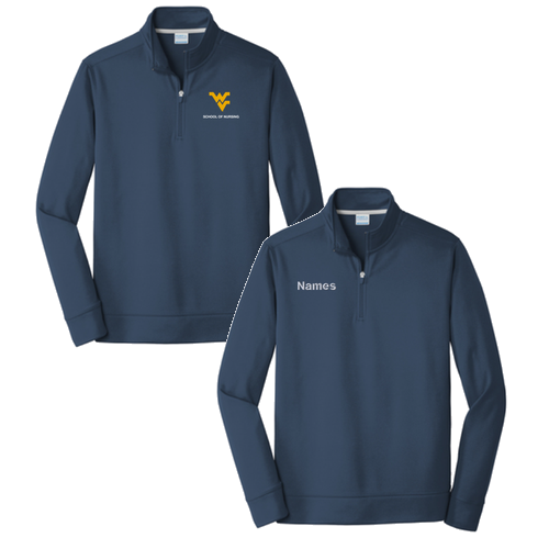 Port & Company Performance Fleece 1/4-Zip Pullover Sweatshirt -- Deep Navy