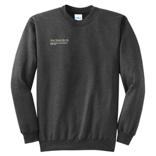 Port and Company Classic Crewneck Sweatshirt -- Dark Heather Grey
