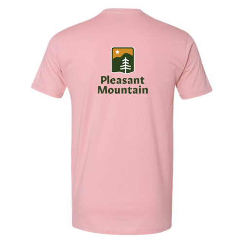 Pleasant Mountain Logo 2 Full color -- Short Sleeve Light Pink