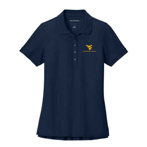 Embroidered Port Authority Women’s Wearever Signature Pique Polo -- River Blue Navy