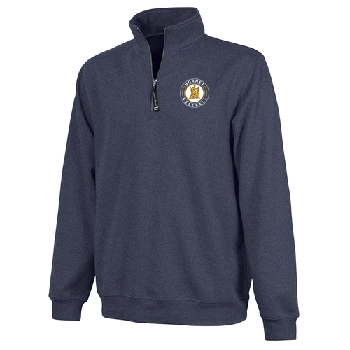 Charles River Crosswind Quarter Zip Sweatshirt -- Navy Heather