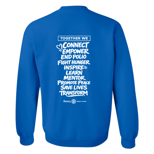 Rotary Club of Portage Gildan Heavy Blend Crew Neck Sweatshirt -- Royal