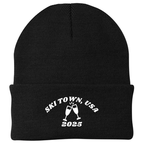 Port and Company Knit Hat with Cuff -- Black