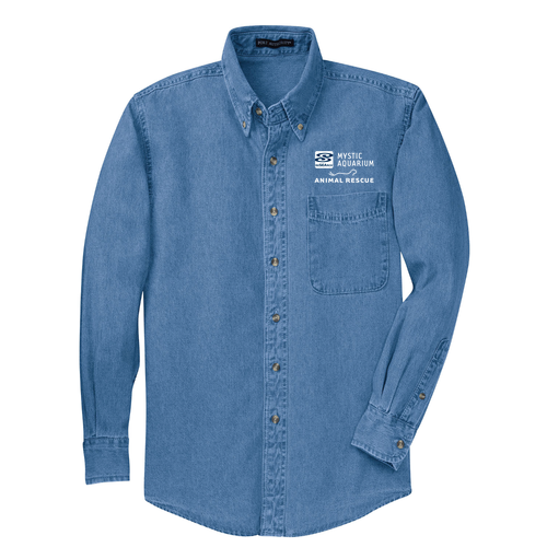 Port Authority Long Sleeve Denim Shirt -- Faded Denim
