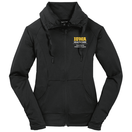 Sport Tek Ladies Sport Wick Stretch Full Zip Jacket -- Black