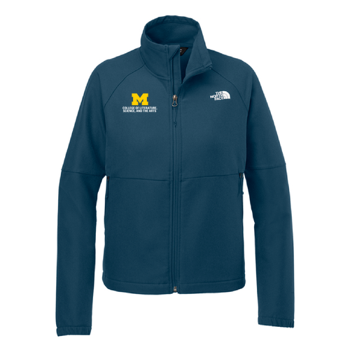 Ladies The North Face Barr Lake Soft Shell Jacket -- Shady Blue Dark Heather