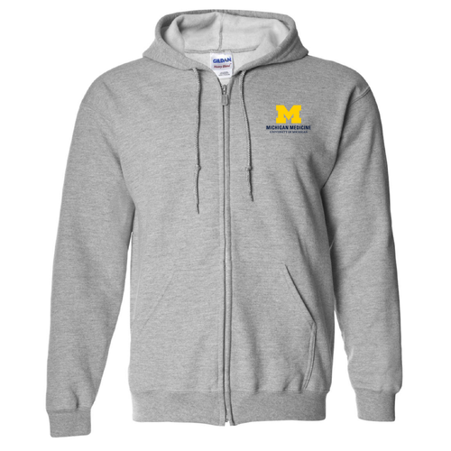 Full Zip Hooded Sweatshirt -- Sport Grey