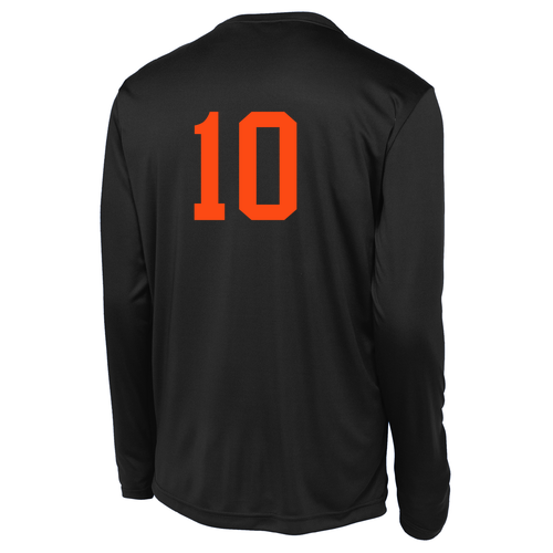 Youth Long Sleeve PosiCharge Competitor Tee -- Black