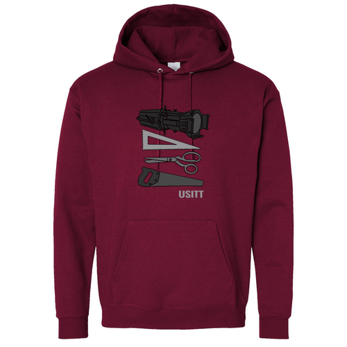 Hanes 7.8 Oz., 50/50 Comfort Blend Fleece Pullover Hood Adult -- Athletic Cardinal