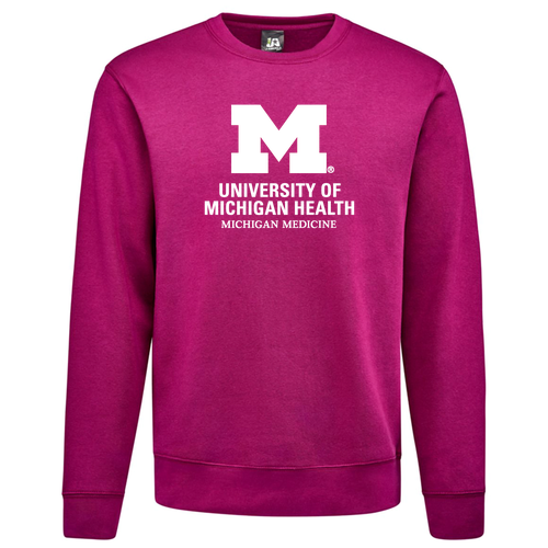 J. America Soft BTB Fleece Crewneck Sweatshirt -- Boysenberry