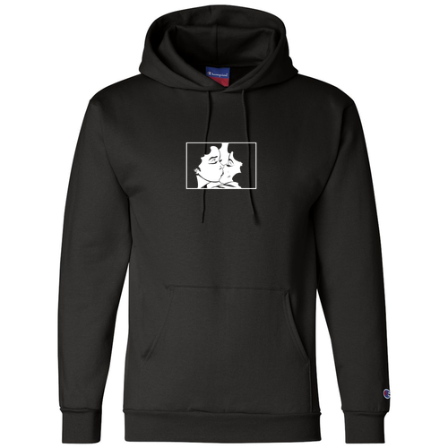 Champion Powerblend Adult Hooded Sweatshirt -- Black