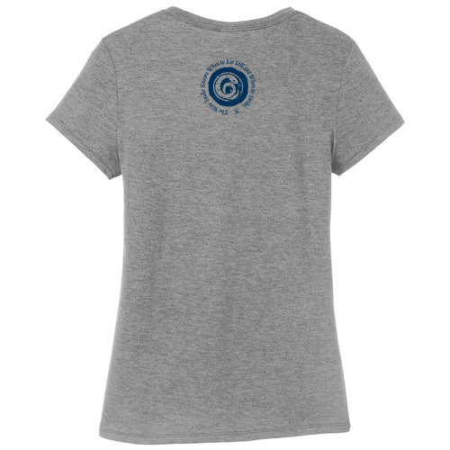 Ladies District Soft Fitted Perfect Tri Tee -- Grey Frost
