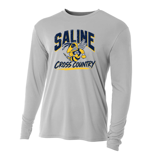 A4 Cooling Performance Long Sleeve Tee -- Silver