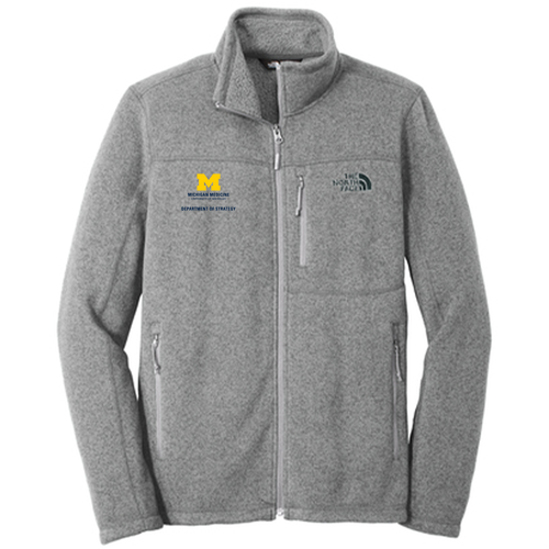 Mens/Unisex The North Face Sweater Fleece Jacket -- Medium Grey Heather
