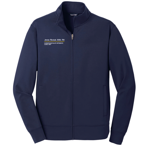WVU Medicine Sport-Tek Sport-Wick Fleece Full-Zip Jacket -- Navy