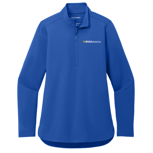 Port Authority Ladies C-Free Double Knit 1/4-Zip -- True Royal
