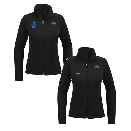 The North Face Ladies Chest Logo Ridgewall Soft Shell Jacket -- TNF Black