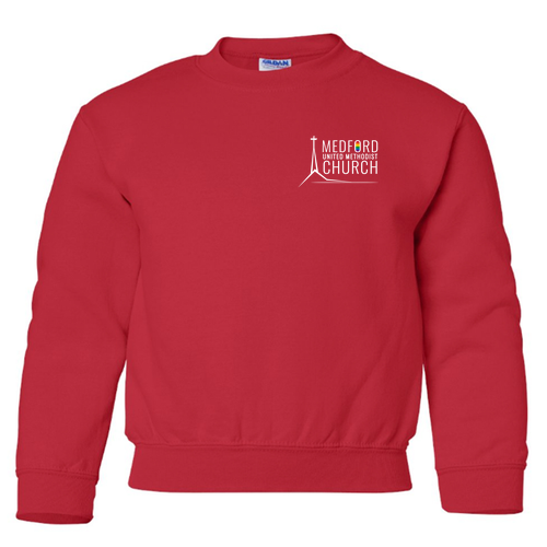 Gildan Heavy Blend Youth Crew Neck Sweatshirt -- Red