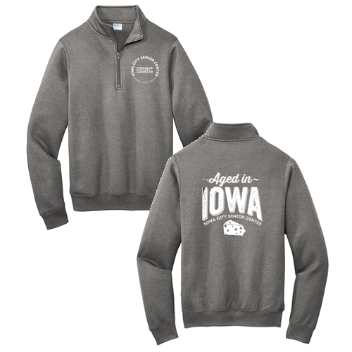 Port and Company Core Fleece Quarter-Zip Pullover Sweatshirt -- Graphite Heather
