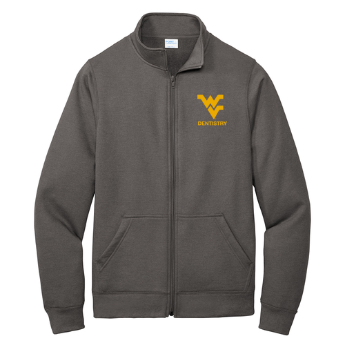 Port and Company Core Fleece Cadet Full-Zip Sweatshirt -- Charcoal