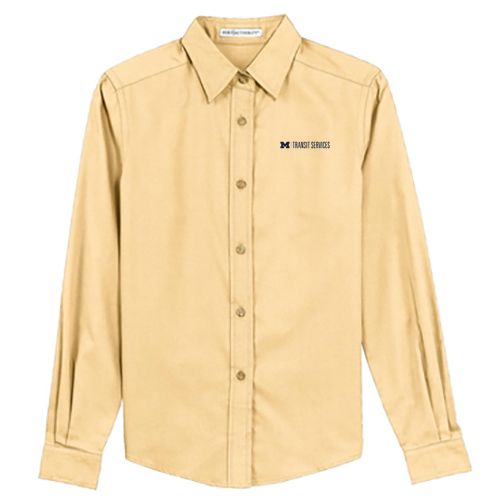 Ladies Port Authority Easy Care Long Sleeve Shirt -- Yellow