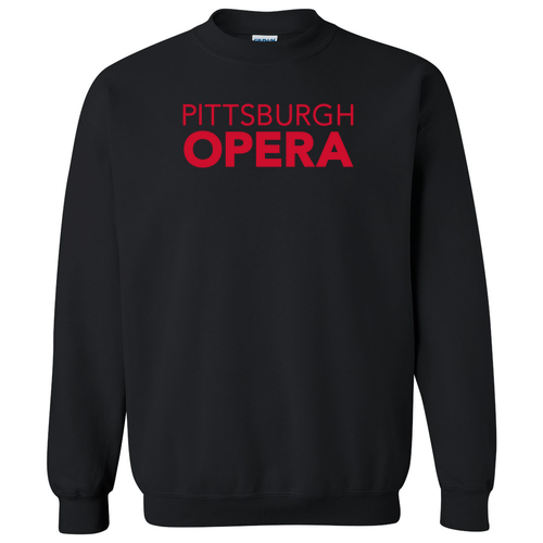 Gildan Crew Neck Sweatshirt -- Black/Red Print