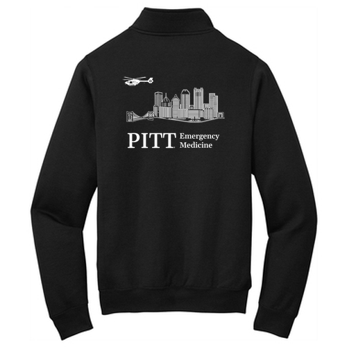 Port and Company Core Fleece Quarter-Zip Pullover Sweatshirt -- Jet Black