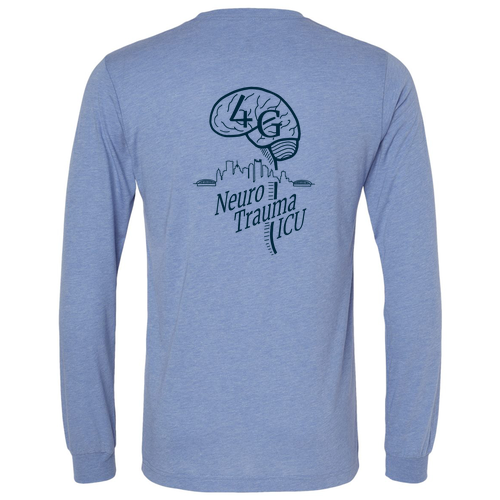 Bella+Canvas Unisex Triblend Long Sleeve Tee -- Blue Triblend