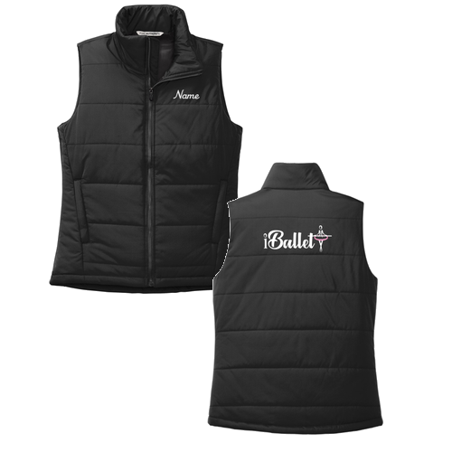 Ladies Port Authority Puffer Vest -- Deep Black
