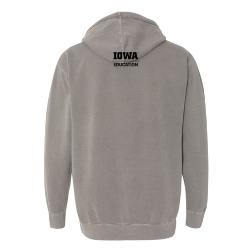 Hawkeye Teachers Comfort Colors Garment Dyed Hooded Pullover Sweatshirt -- Grey