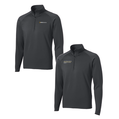 Sport Tek Sport Wick Stretch Half Zip Pullover -- Charcoal Grey