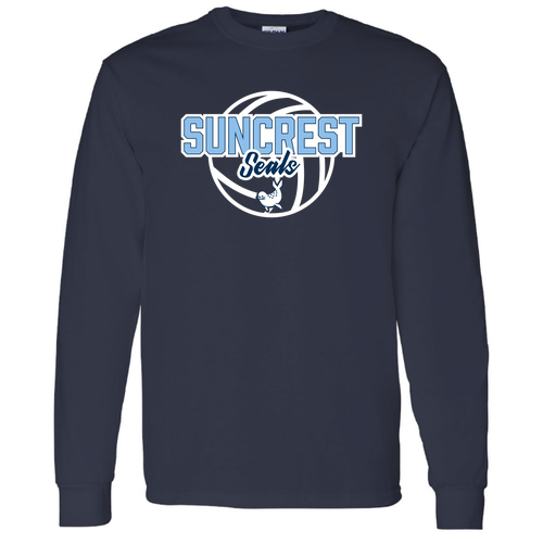 Gildan Heavy Cotton Longsleeve Basic T-Shirt -- Navy