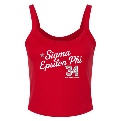 Bella+Canvas Women's Spaghetti Strap Tank -- Solid Red Blend