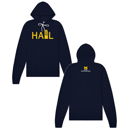 Mens/Unisex Bella Canvas Soft Sponge Fleece Hoodie -- Navy, Burton Bell Tower