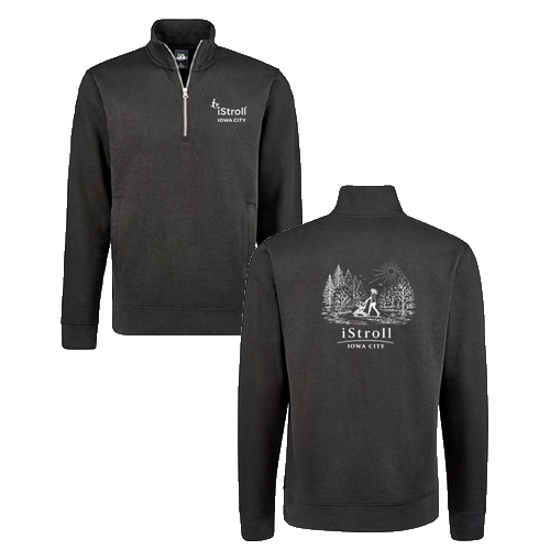 J America BTB Fleece 1/4 zip -- Black